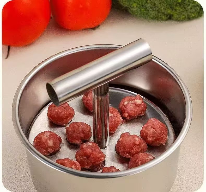 新款家用按压肉丸制作器厨房手动手压式多功能氽丸子虾滑模具制作详情2