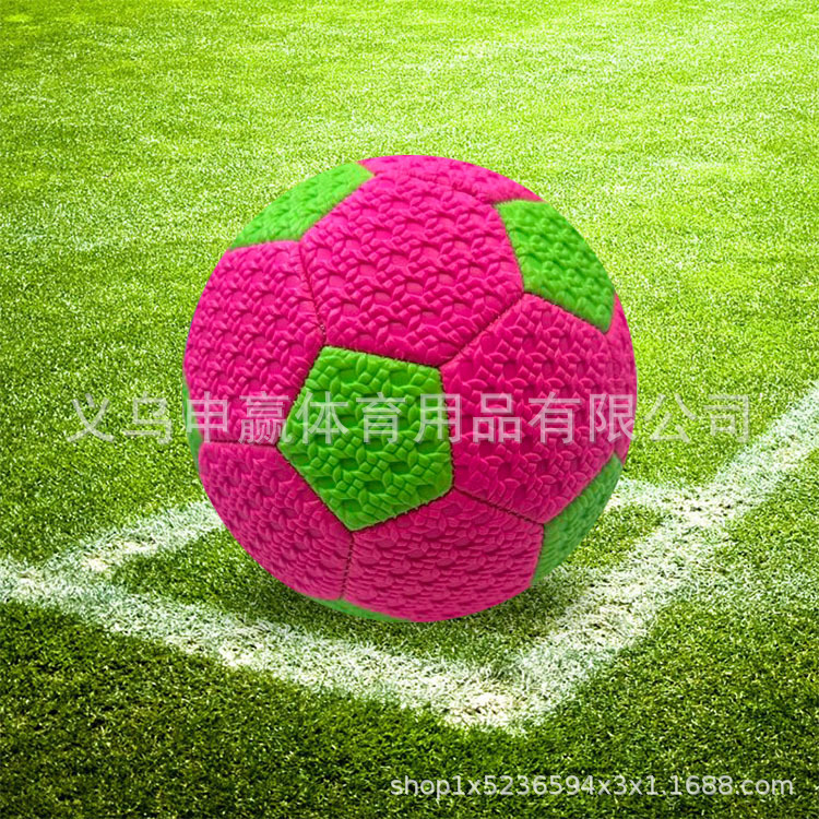 幼儿园2号机缝编织纹足球儿童比赛训练加厚麻花纹足球跨境批发详情3