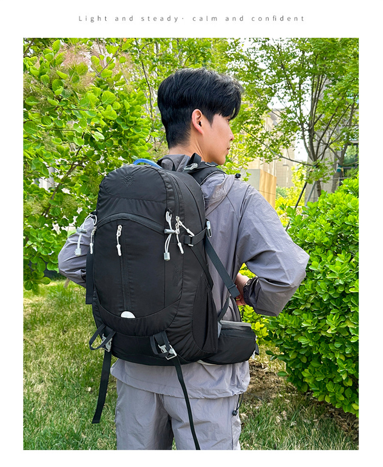 跨境户外徒步登山包悬浮背板可拆卸30L防水运动双肩包大容量背包详情26