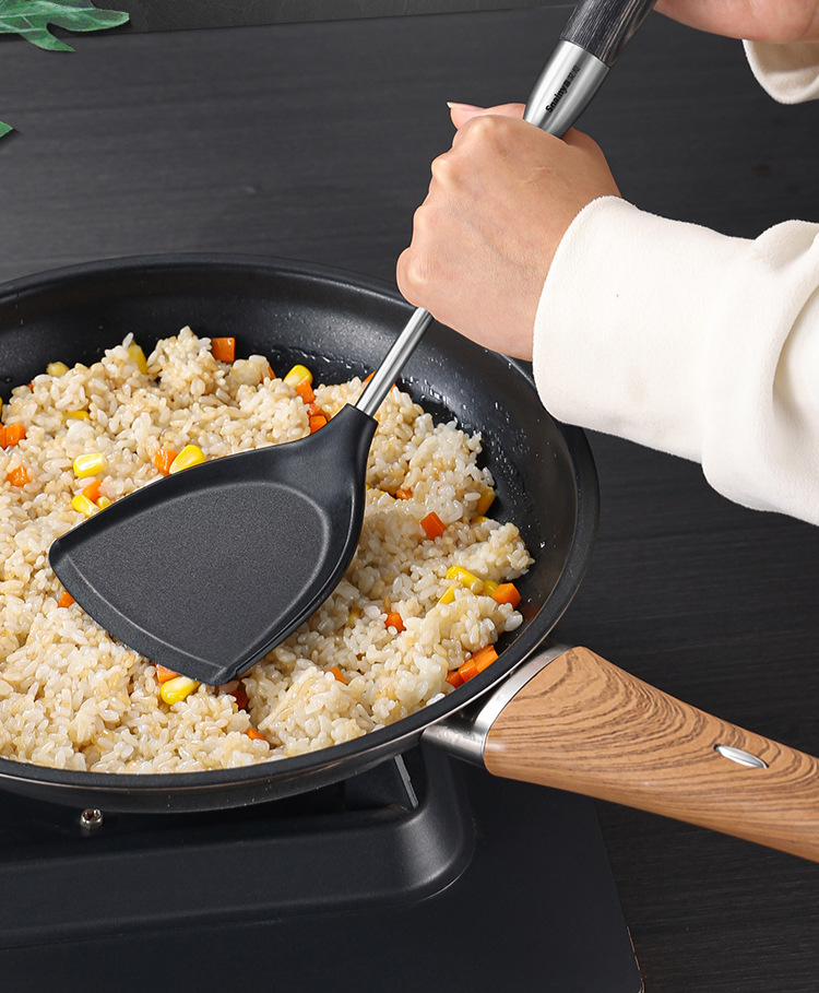 硅胶锅铲家用316食品级耐高温不粘锅防烫铲炒勺炒菜铲子套装详情13
