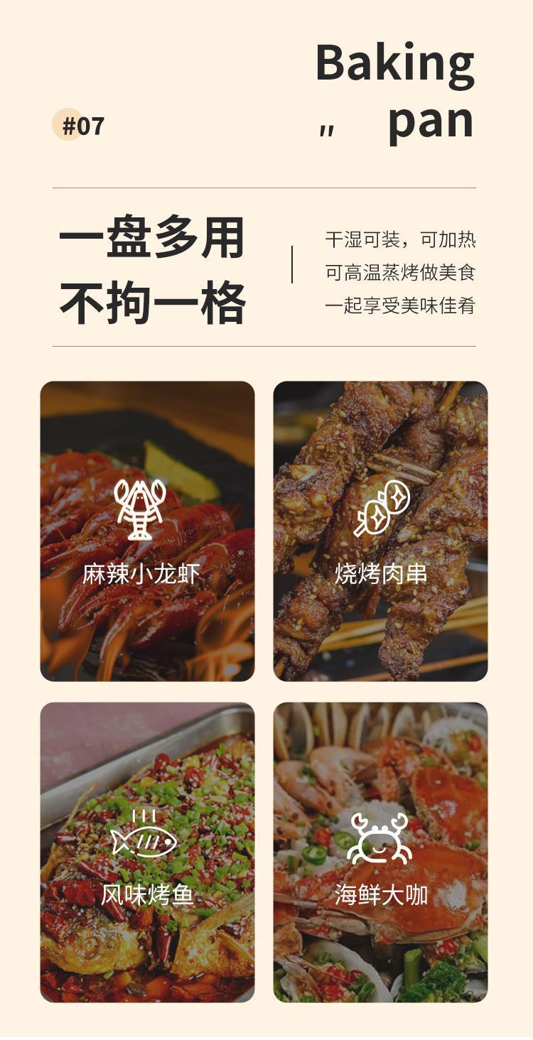 【爆款代发专供】不锈钢烤鱼盘加厚深托盘电磁炉商用小龙虾烧烤盘详情8