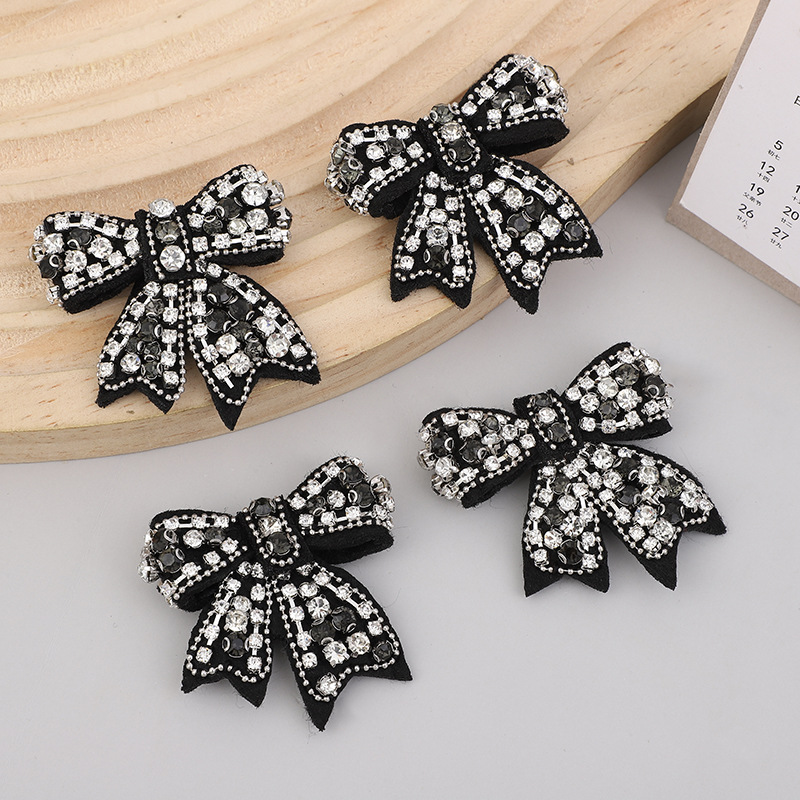 Handmade rhinestone bows, hair accessories, earrings, DIY accessories, shoes, hats, clothing accessories, materials, three-dimensional high-end brooches pic 5