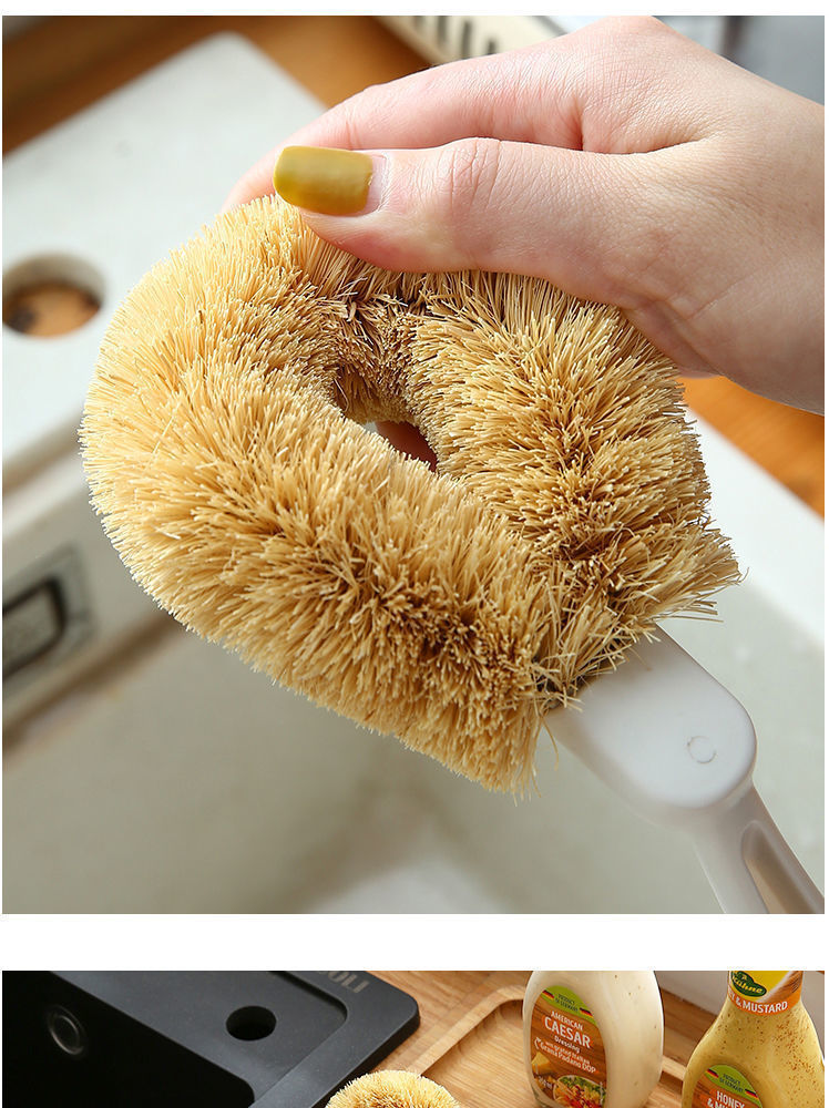 椰棕刷不沾油锅刷厨房椰棕刷洗锅刷子家用去污长柄不伤锅刷子批发详情5