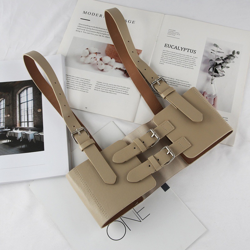 跨境欧美街拍时尚女士腰封朋克风宽背带百搭时尚肩带欧美束腰腰封详情5