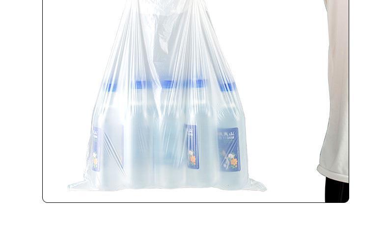 Thickened drawstring garbage bags for household use, not easy to break, extra-thick portable hand-held disposable plastic bags, large rolls for kitchen pic 9