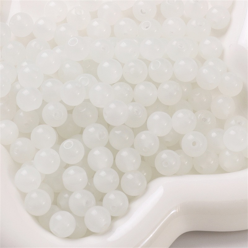 果冻色仿玉石珠子玻璃琉璃圆珠散珠手工diy发簪手链项链耳饰材料详情23