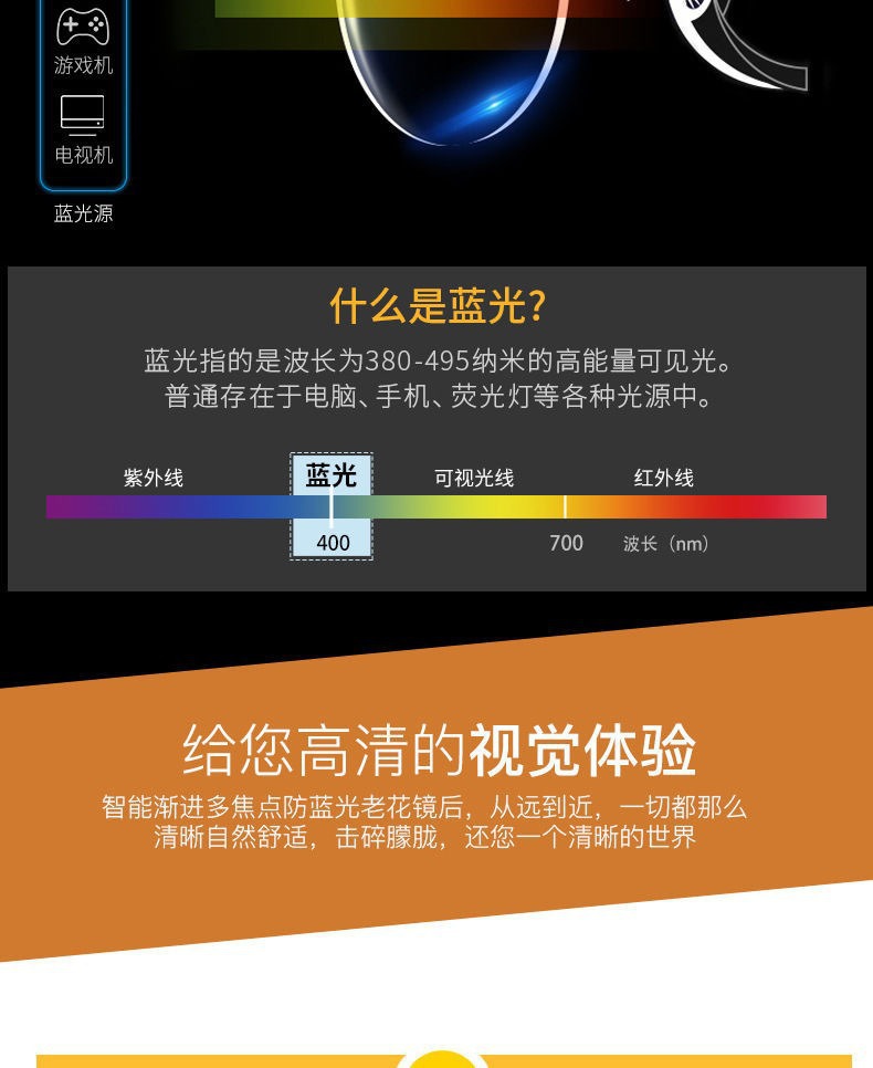老花镜中老年高清老花眼镜高档女时尚超轻老人防蓝光辐射老光花镜详情7