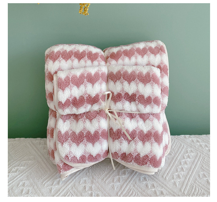 【 Chi Jia 】 Love Towel Set, Coral Fleece Towel, Bath Towel Set, Couple Set, Soft and Absorbent pic 16