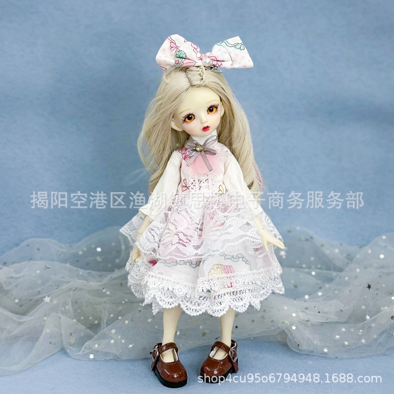 6分bjd娃衣30厘米洋娃娃换装衣服连衣裙毛线纽扣鬼妈妈玩偶套装详情21