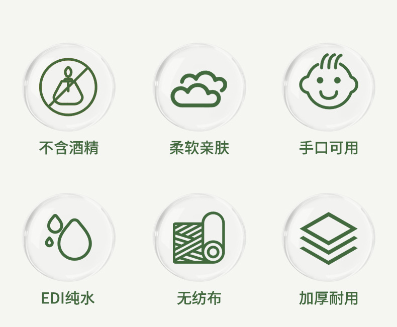 定制婴儿湿巾纸80抽大包家用宝宝手口湿巾加大加厚抗菌纯水湿纸巾详情4