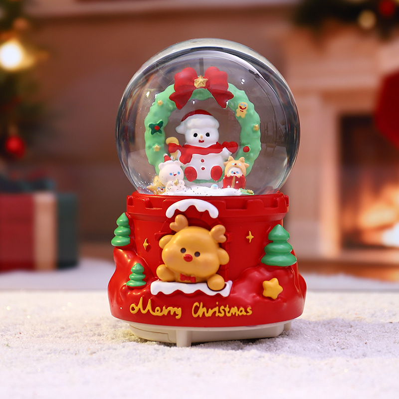 New Santa Claus Christmas Story Crystal Ball music box Cartoon Glowing Snowflakes Christmas student gift pic 7