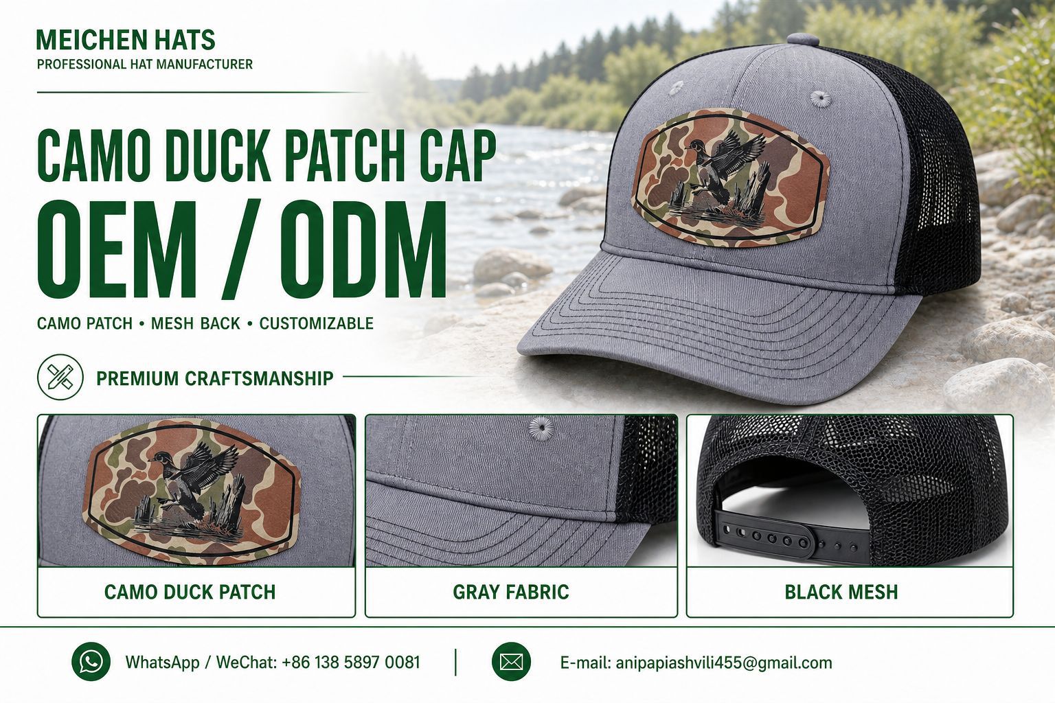 Customized baseball caps, high-quality baseball cap factory customization, embroidery, export net cap production and processing factory customization pic 10