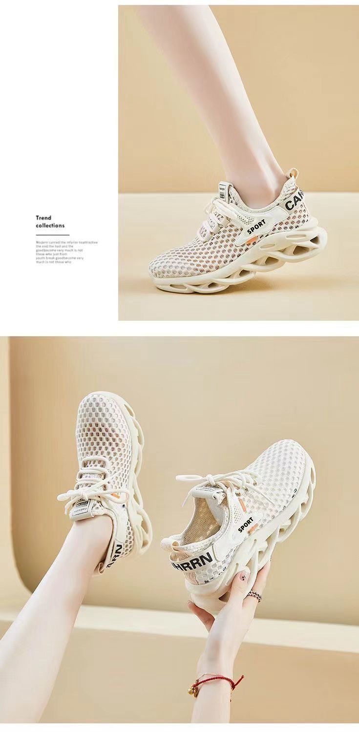 网面镂空洞洞鞋女2025夏季韩版透气爆款超轻一脚蹬老爹鞋女厚底鞋详情7