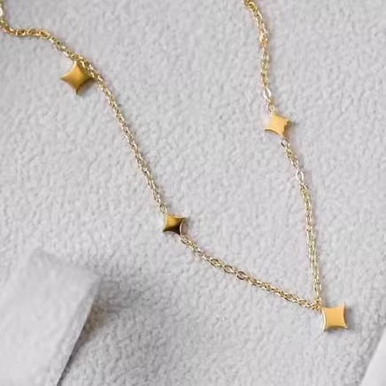 欧美轻奢繁星闪闪菱形亮片钛钢新款脚链女精致满天星感足链不掉色详情3