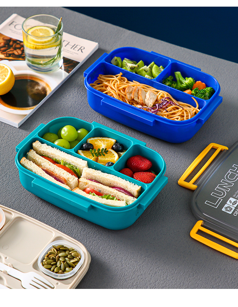 Lunch box, microwave oven heating, compartment-type lunch box, office worker compartment-type lunch box, preservation box, special student lunch box pic 13