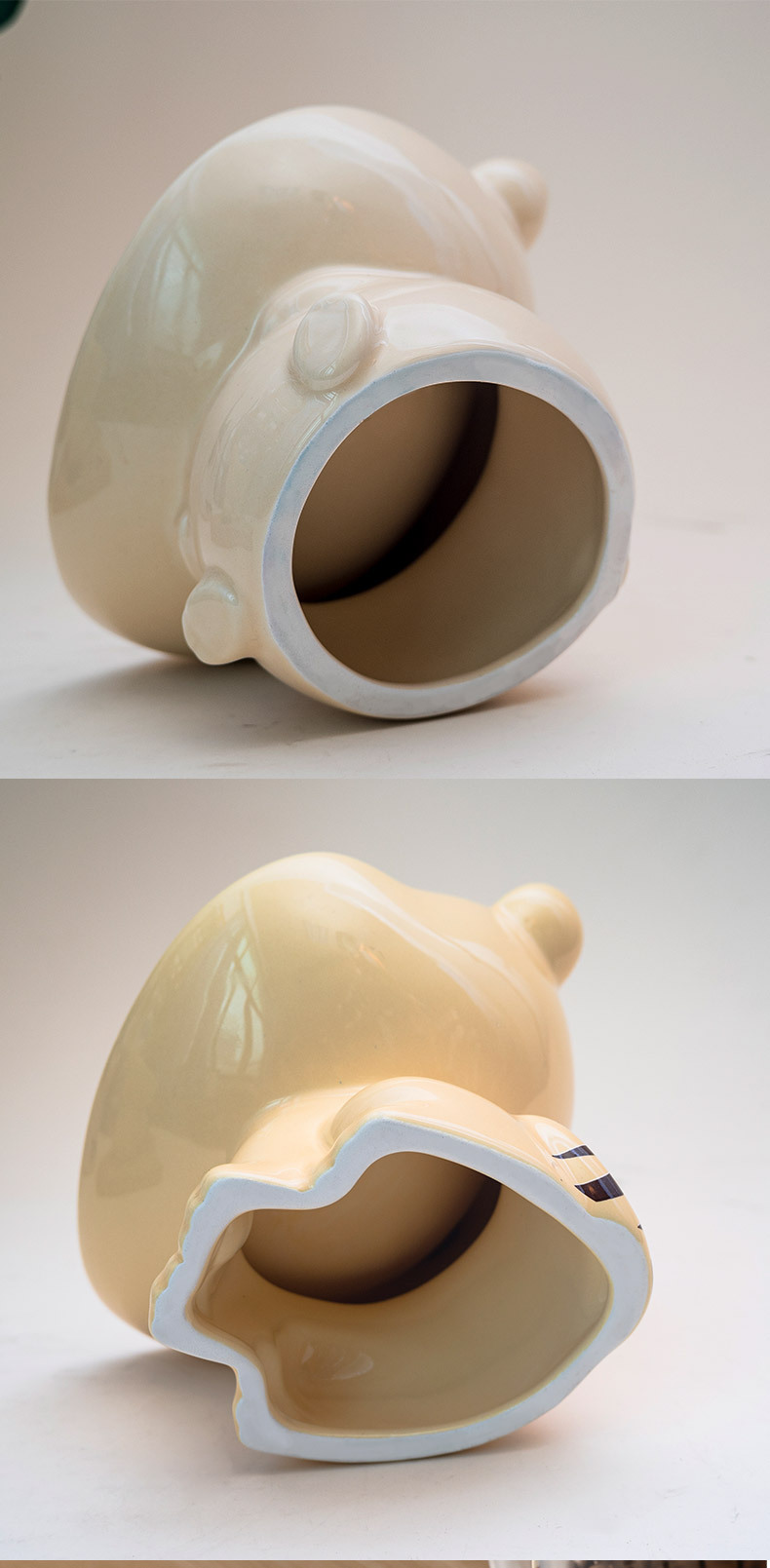 Cat bowl, ceramic protective cervical vertebrae drinking bowl, pet supplies, cute slanted mouth to prevent knocking, dog bowl, cat food bowl pic 7