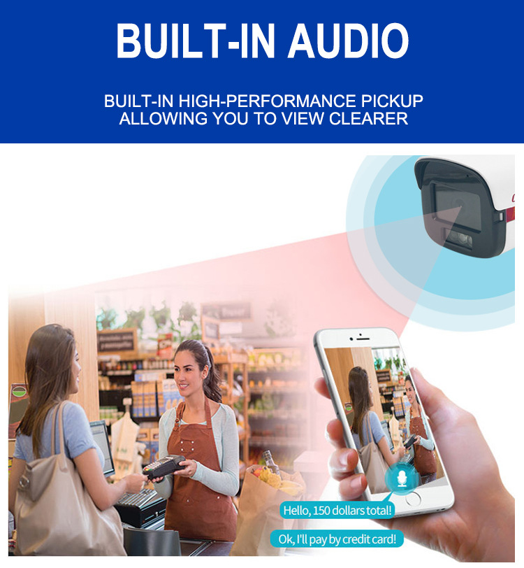 poe surveillance camera, high-definition 4k day and night full-color recording monitor, home outdoor waterproof plastic case camera pic 10