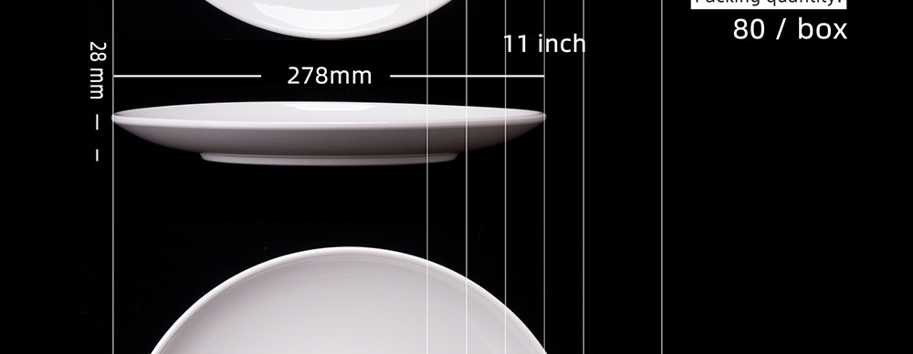 白色仿瓷密胺圆盘餐具塑料碟子自助餐西餐盘家用商用圆形盘子批发详情19