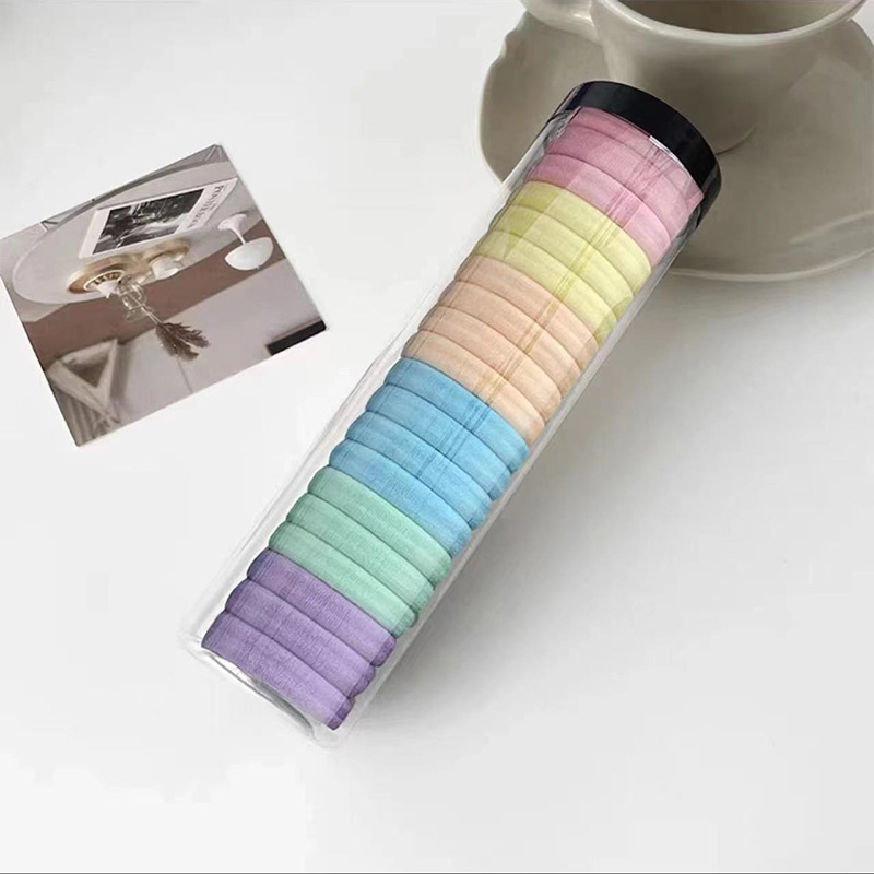 韩版奶咖色发圈舒适毛巾圈高弹力橡皮筋简约发绳皮筋扎头绳详情4