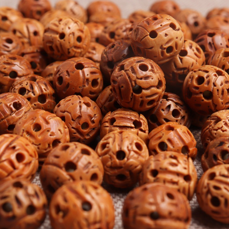 玲珑阁桃核 龙纹桃核 diy桃篮子 花边桃蓝摇篮桃篮儿童手链详情9