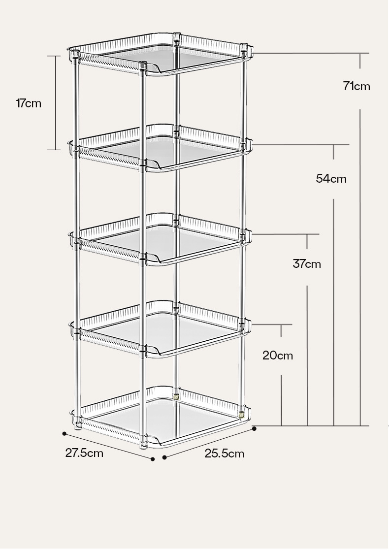 落地浴室置物架分层多功能大容量置地淋浴间卫生间杂物整理收纳架详情12