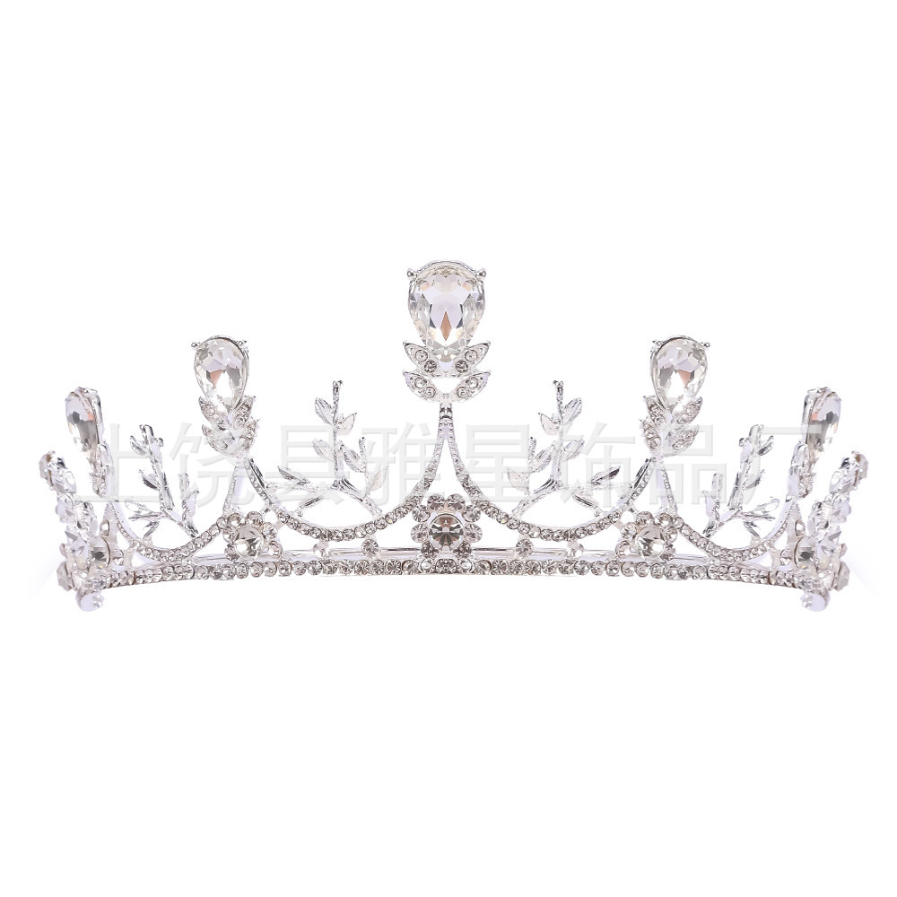 Alloy rhinestone crowns, gold and silver wedding headwear, Korean-style wedding accessories for brides, available for purchase on Amazon and AliExpress pic 5