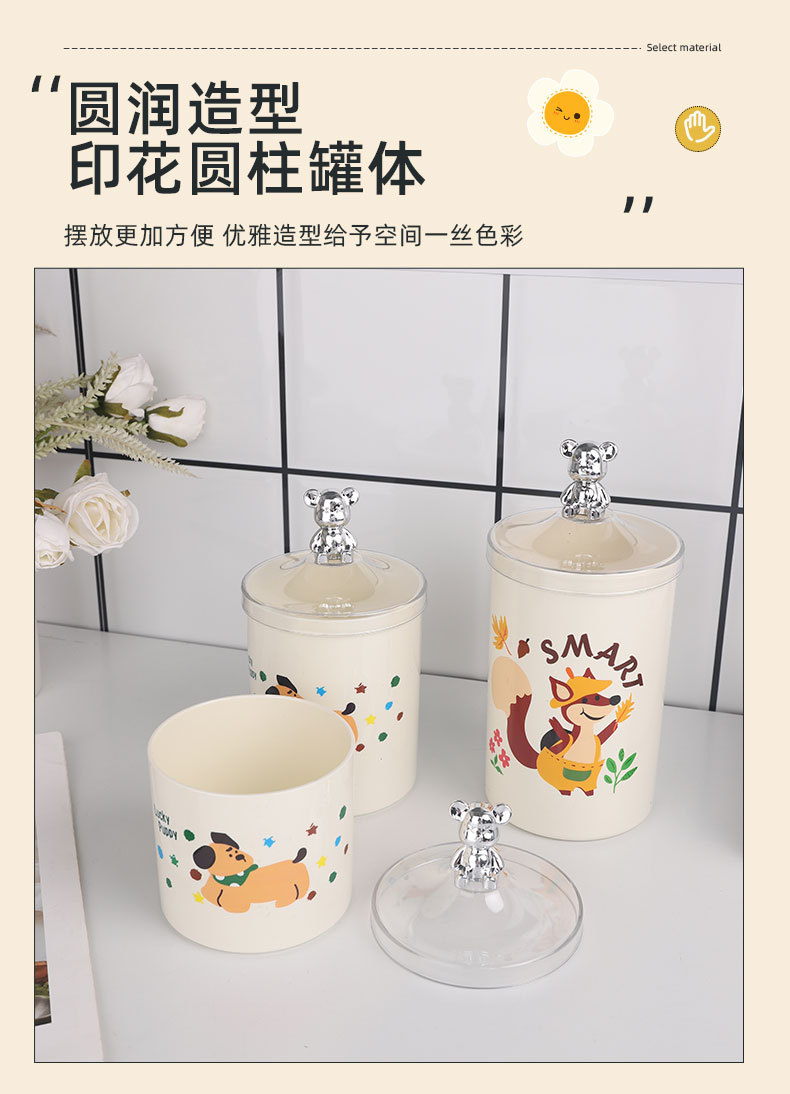 欧式印花跨境家居储物罐摆件器皿餐桌摆件婚庆餐桌收纳糖果罐详情2