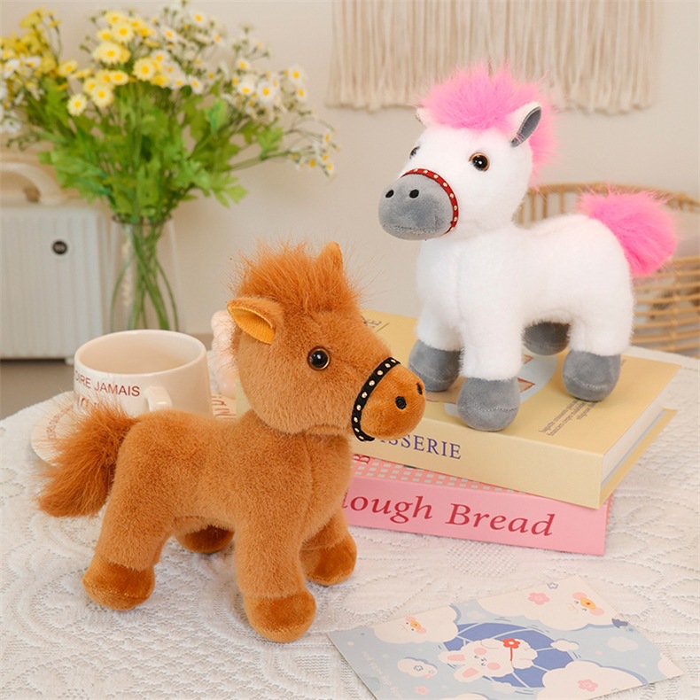 可旋转仿真小马可爱小马玩偶公仔毛绒玩具国潮玩具马年吉祥物娃娃女孩礼物详情14