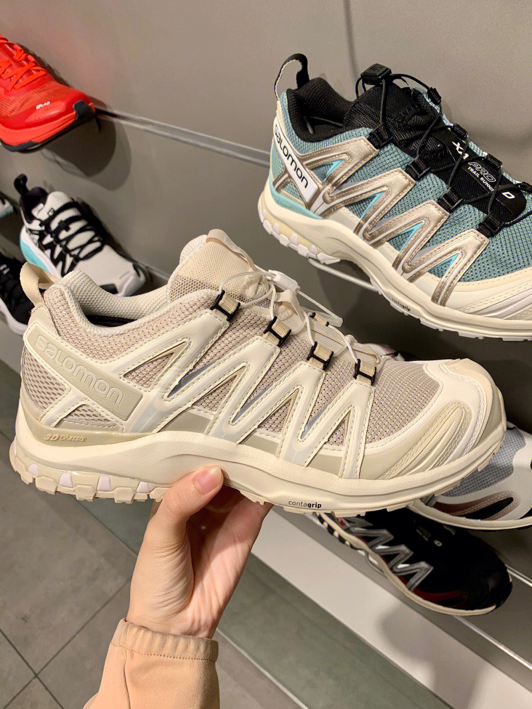 萨洛蒙SalomonXAPRO3D沙场灰男女款登山运动透气防滑跑步鞋户外详情14