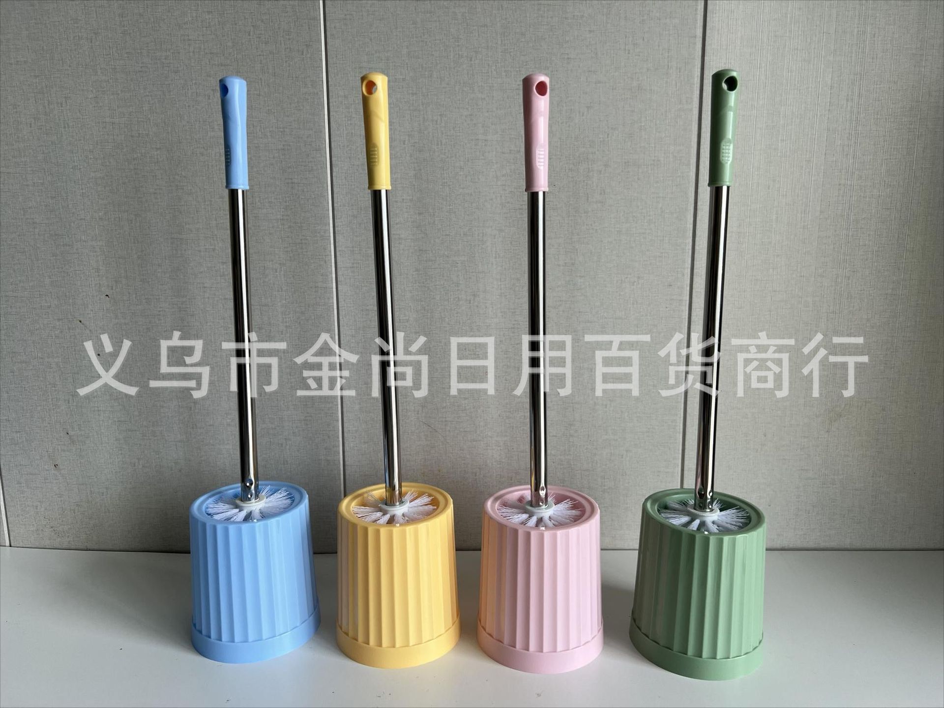 High-quality appearance level, colorful household toilet brush set with base, long-handled round head toilet cleaning set for bathroom seats pic 6