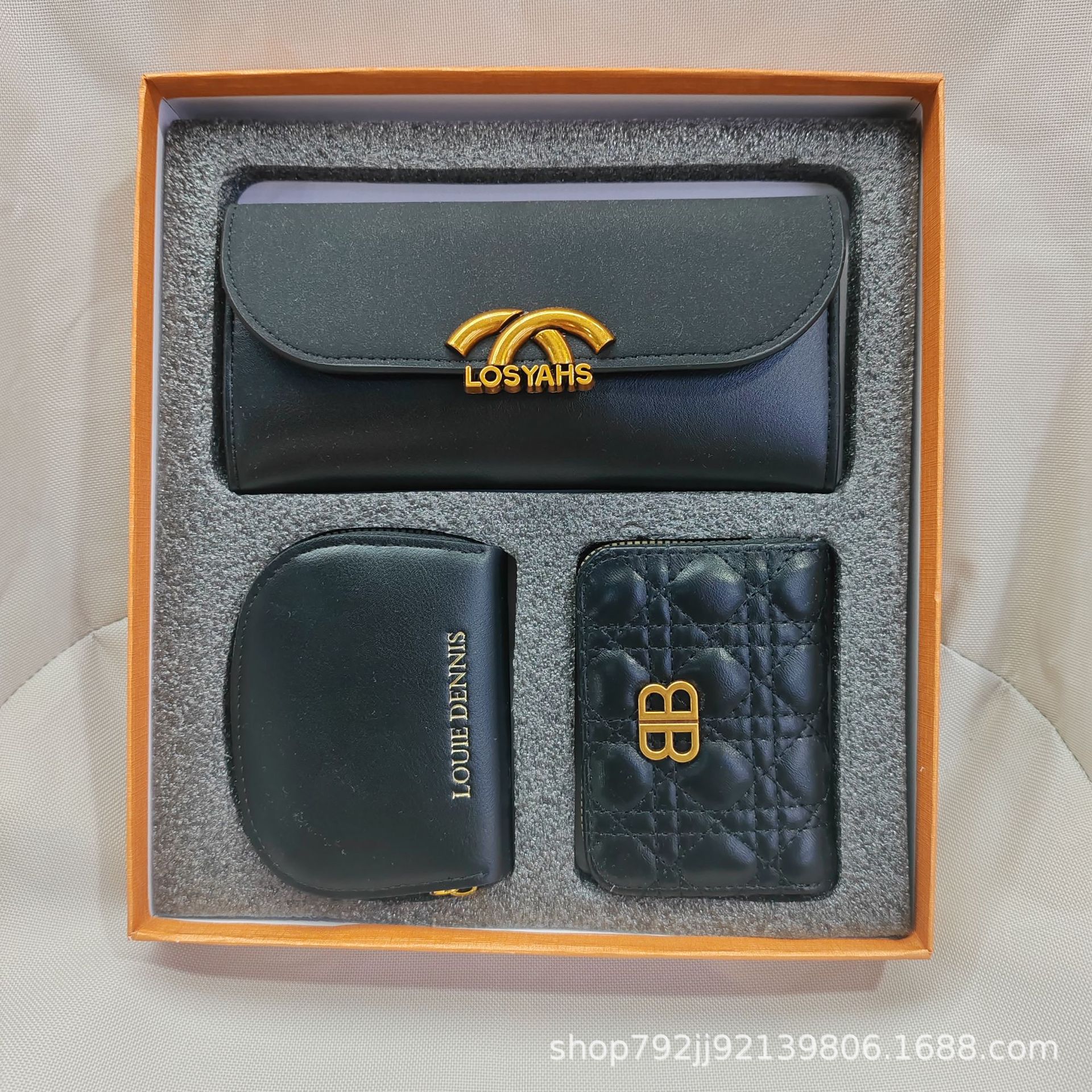 2024新款三件套礼盒装钱夹卡包套盒详情1