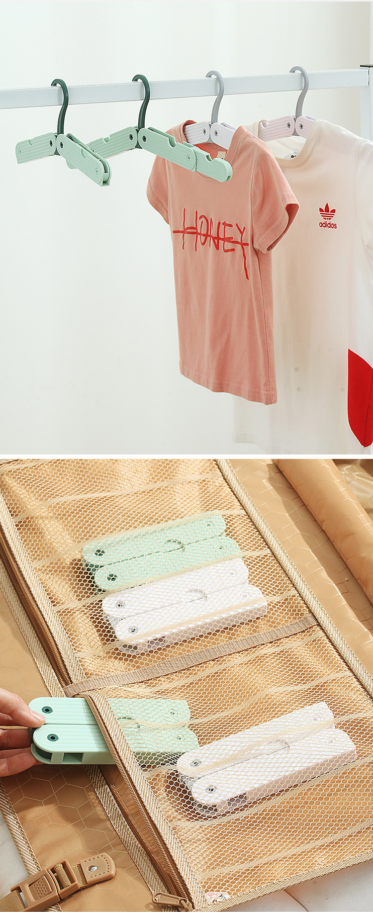 折叠衣架旅行款加厚便携挂衣架袜子内衣晾晒架伸缩挂架收纳神器详情15