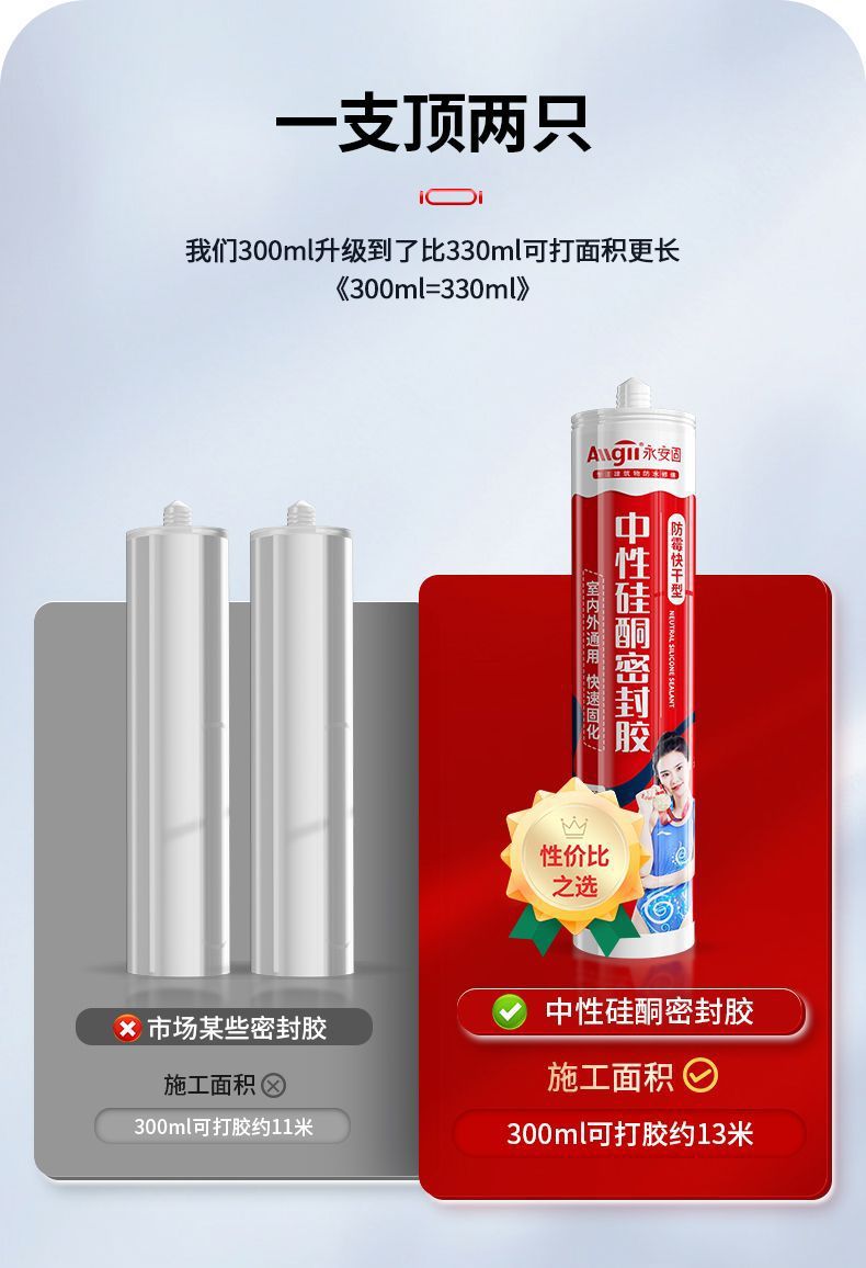 批发透明密封厨卫结构中性硅酮封边防水防霉鱼缸强力高粘度玻璃胶详情14