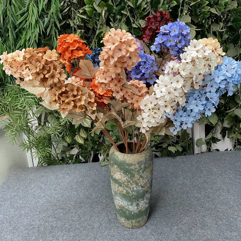 批发3头雪花宝塔绣球花客厅装饰摆件婚庆用品拍照道具仿真假花详情139