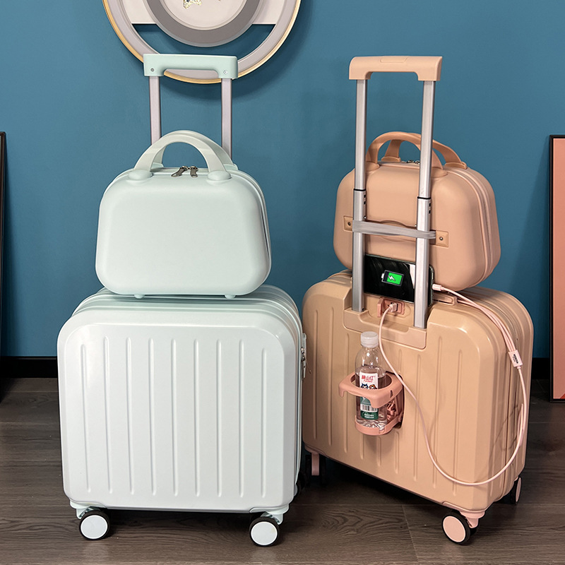 A 18-inch multi-functional small mother-and-child suitcase for women, a gift handle suitcase, a travel password suitcase with logo printing pic 20