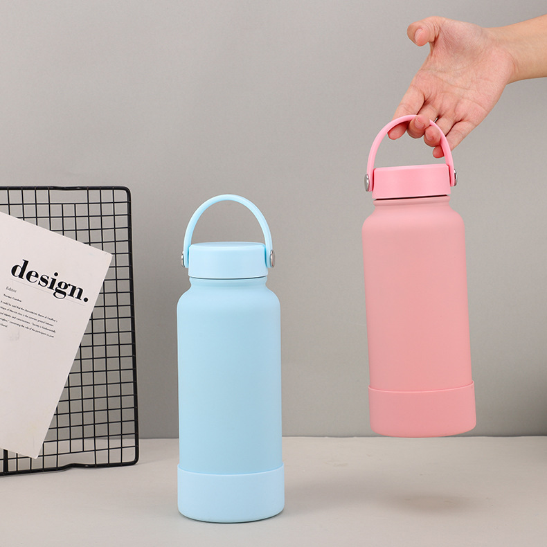 Simple cross-border 304 stainless steel insulated cup with handle, portable large-capacity space pot, outdoor sports water cup pic 6