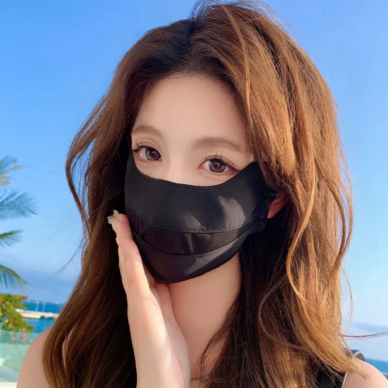 Sun protection mask for girls, high school appearance level, Summer 2025 new UV protection mask, full face ice silk breathable sun protection thin style pic 10