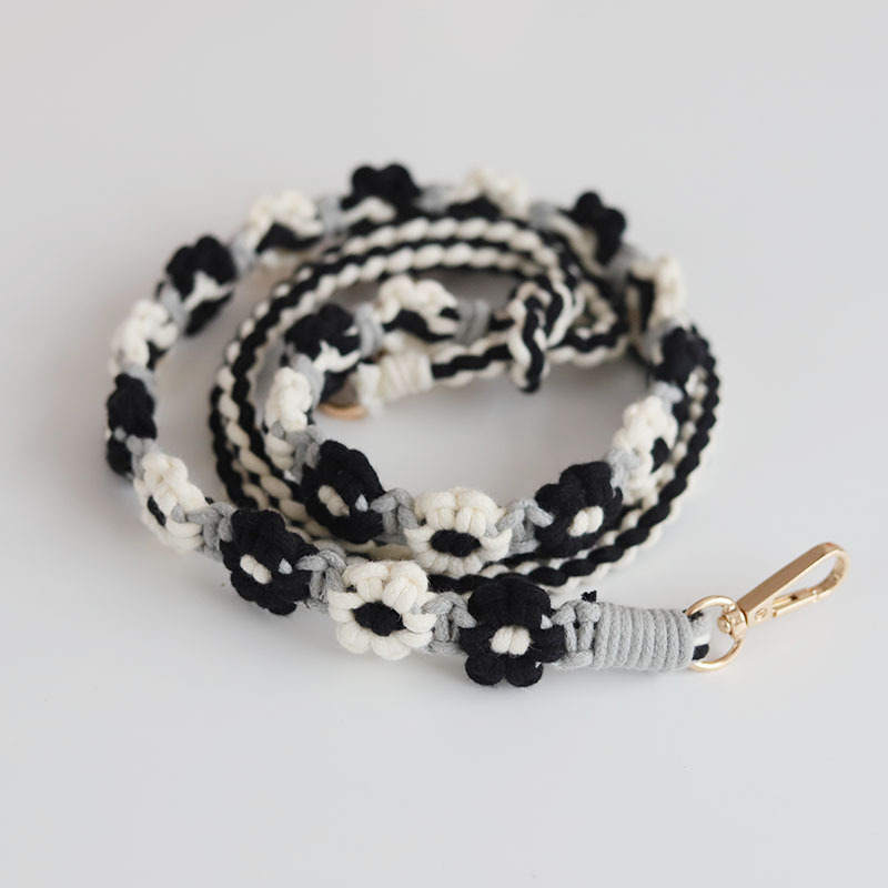 可调节手机挂绳编织相机背带 ins高颜值雏菊花朵斜挎挂脖手机挂链详情14