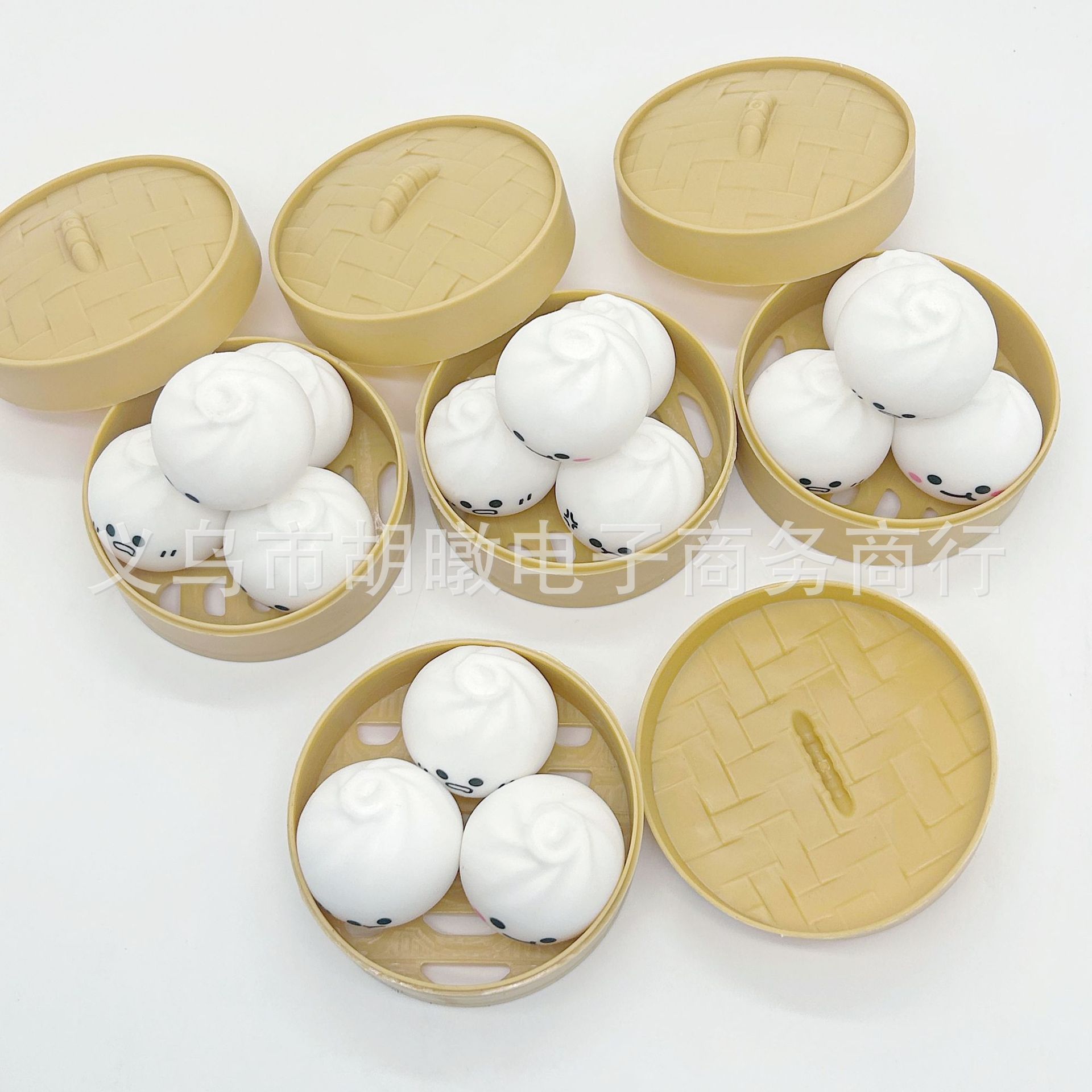 New simulation stress-relieving flour mini expression xiaolongbao, cute slow rebound stress-relieving toy, student small gift pic 3