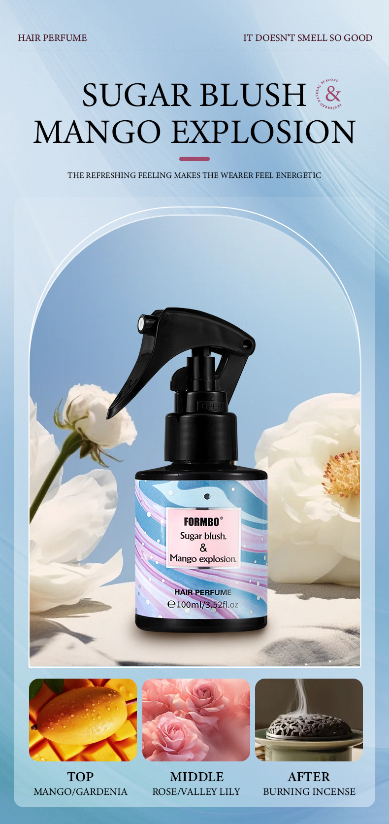 [cross-border special] FORMBO perfume para el cabello perfume fresco mujer larga duración perfume ligero perfume perfume comercio exterior al por mayor pic 8