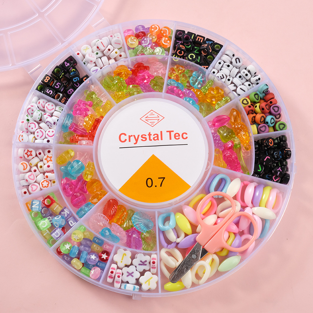 新款儿童手工串珠女孩diy手链益智创意饰品材料项链手链串珠批发详情15