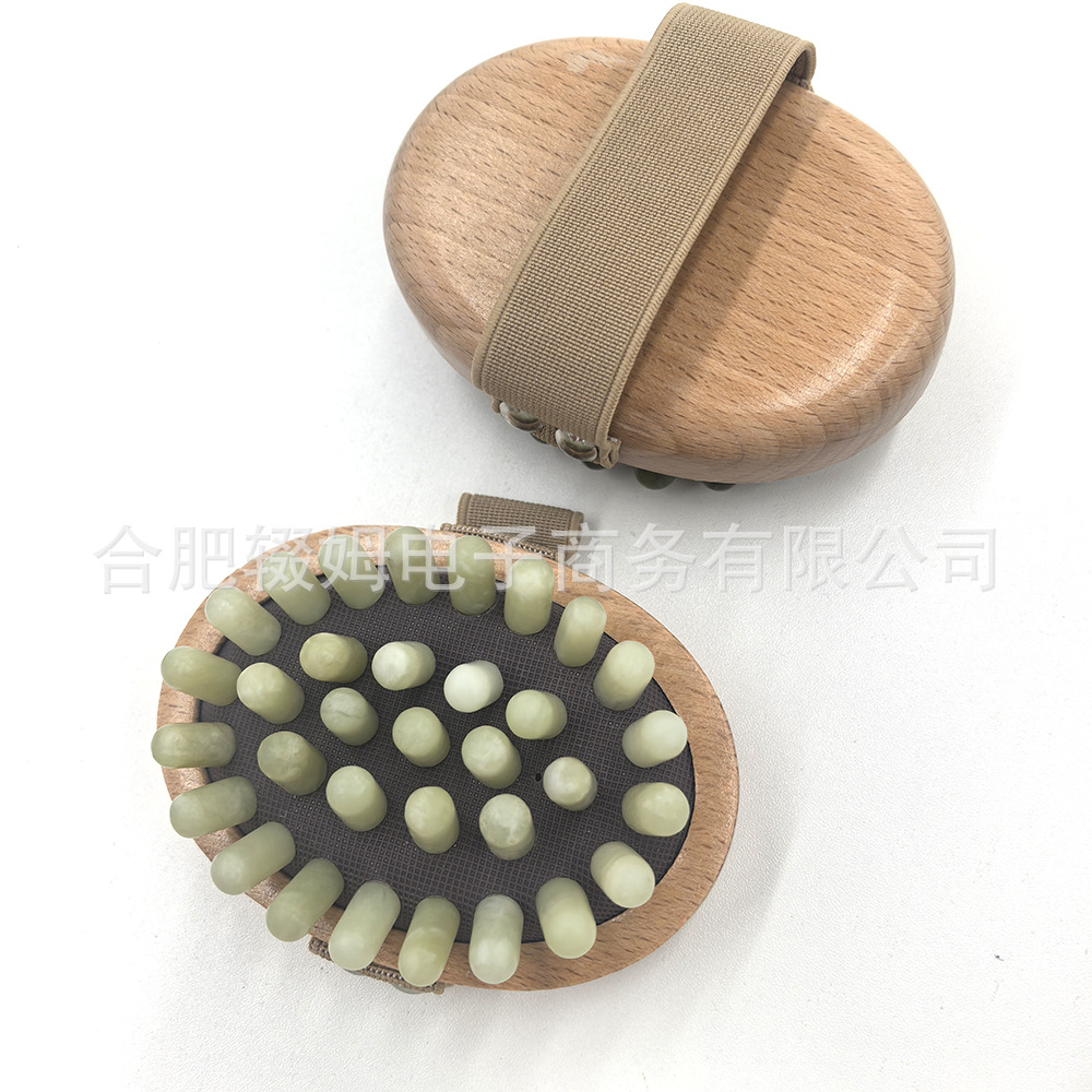 天然岫玉玉石气垫按摩器全身肩颈多功能颈椎按摩器头部按摩梳厂家详情14