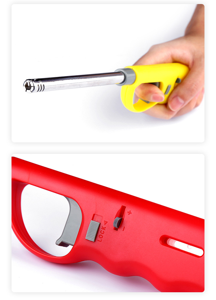 厨房煤气灶点火器加长安全打火机充气明火可调节点火器点火棒现货详情11