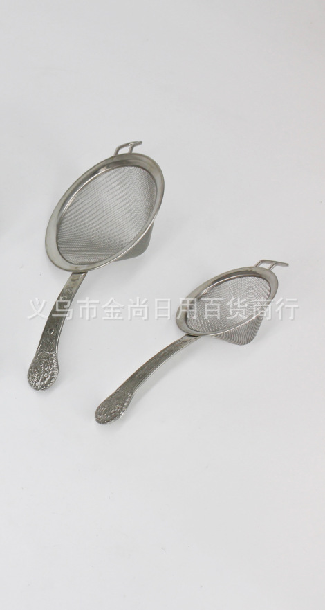 厨房孔雀柄锥形深网漏304网油捞茶叶过滤网漏勺不锈钢漏网面粉筛详情3