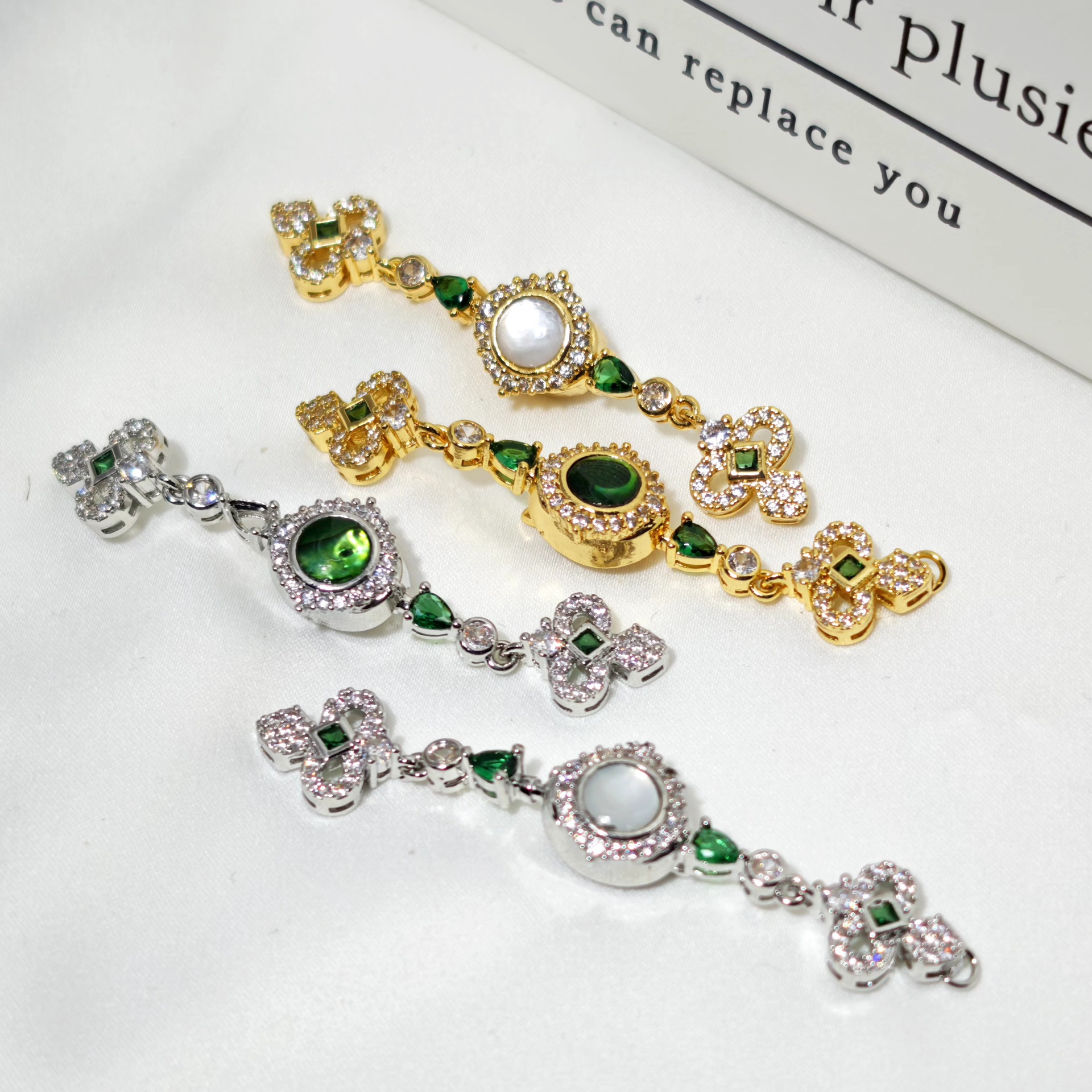 Pearl necklace buckle, cross buckle, electroplated high color retention mother-of-pearl necklace buckle, DIY bracelet, necklace buckle, D-shaped buckle pic 21