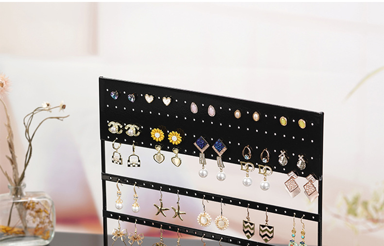 外贸新款金属144孔首饰架 桌面耳环戒指耳环架项链饰品架子展示架详情8