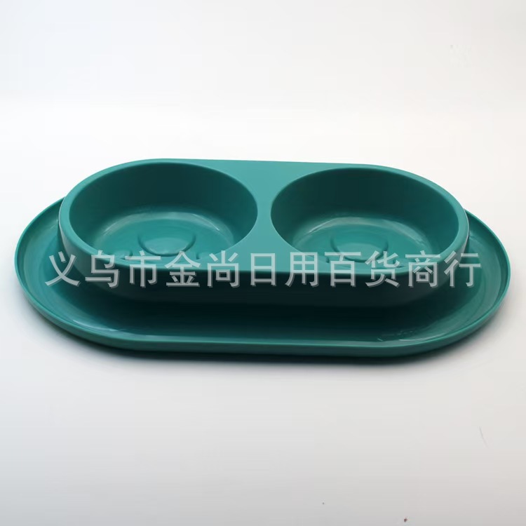 Candy-colored pet slow food bowls, dog bowls, cat food bowls, small and large dog anti-knock and anti-choking slow food double bowls pic 3