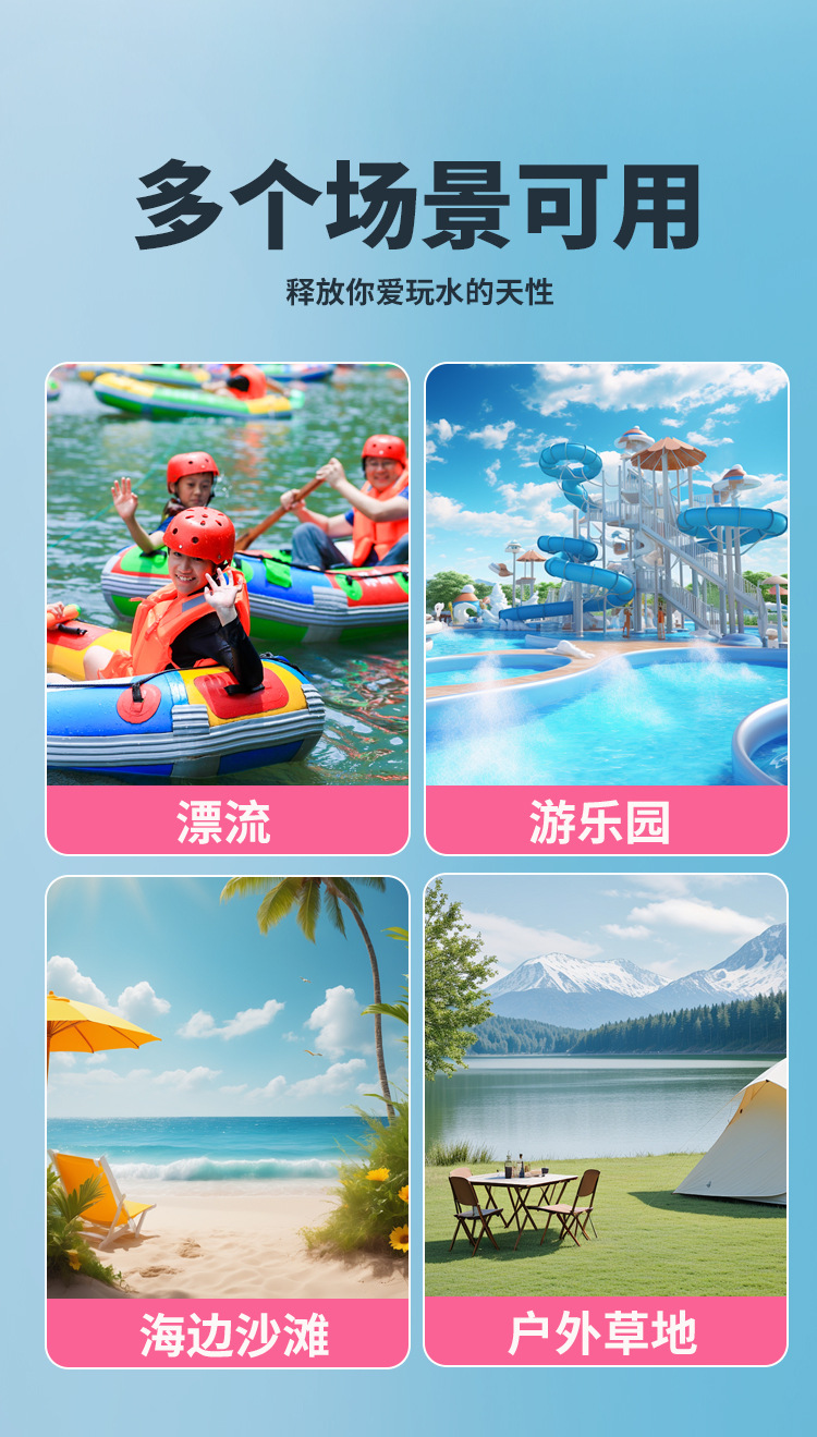 水枪往复式强力多孔夏天漂流戏水神器沙滩水炮摆摊大号抽拉式玩具详情8