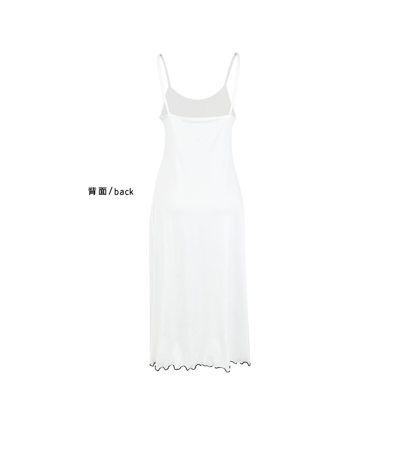 Milk silk skin-friendly halter long dress for women. Multiple patterns to choose from. Printed black and white ear trim. Home wear and sleeping dress 930 pic 21
