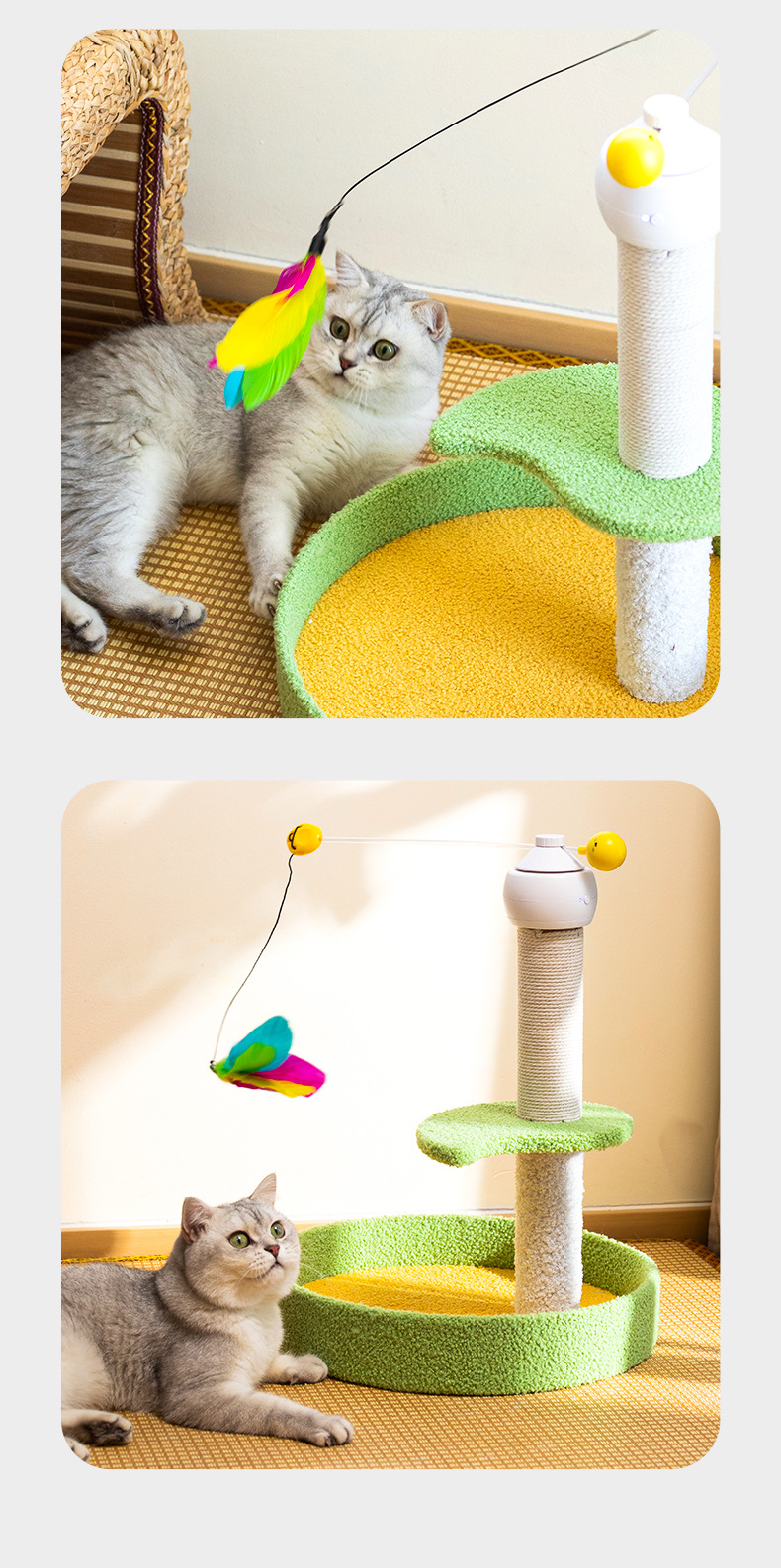 电动猫爬架源头宠物工厂逗猫猫咪玩具宠物激光逗猫棒羽毛自嗨玩具详情11